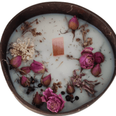Homemade Coconut Bowl Candle With Soy Wax 250gr & Wood Wick - Velarte - GREEN LIFE CYPRUS